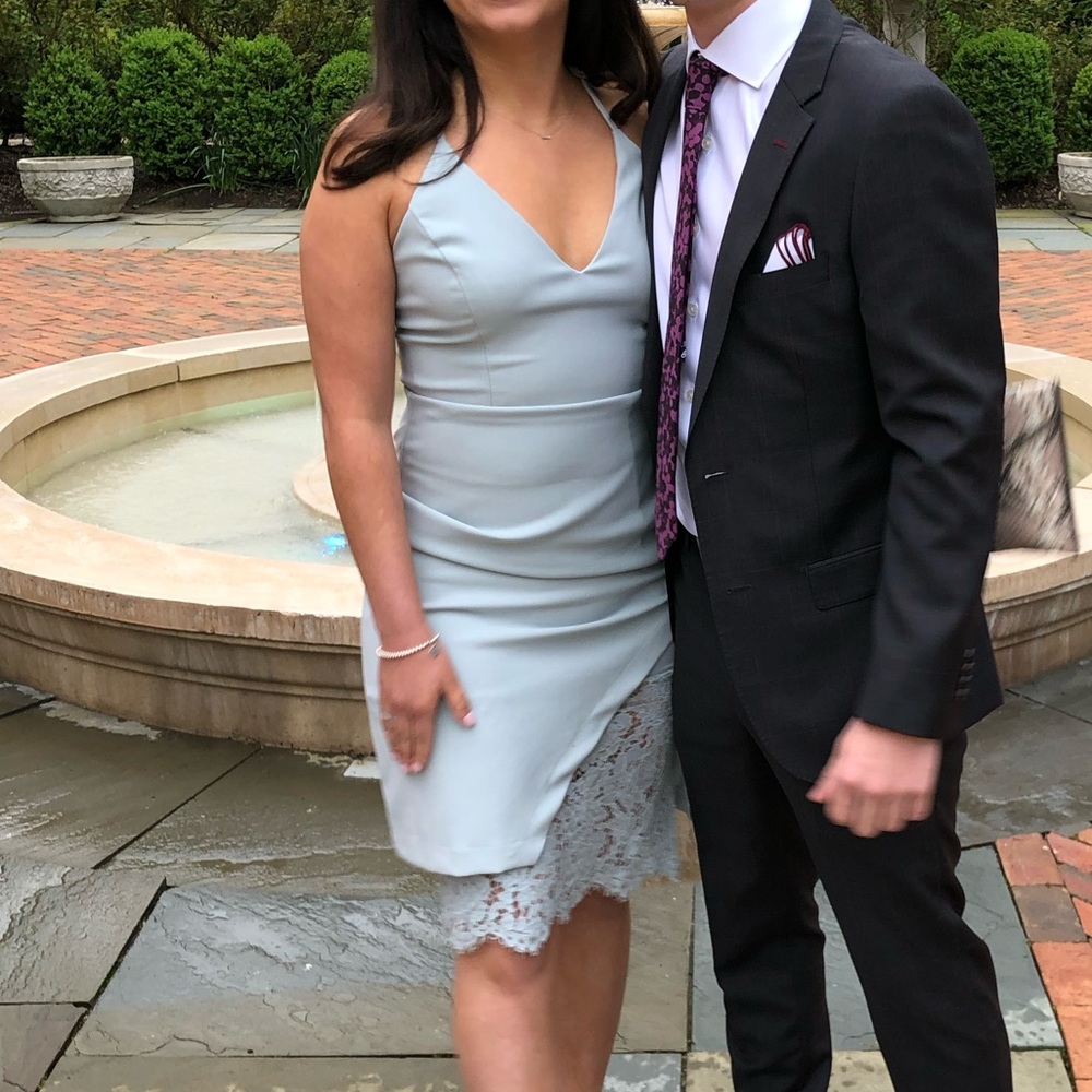 Baby blue formal dress